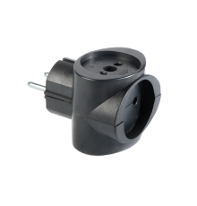 Разветвитель ФАZА АП-3-К черный, тройник, куб арт.1007292