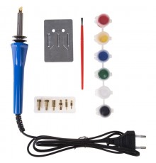Набор паяльник-выжигатель (6 насадок) 220 V/30 Вт + краски  12-0186  REXANT