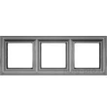 Рамка 3-поста; термопласт; алюминий; Eco Deco  EPD483AL  Jung