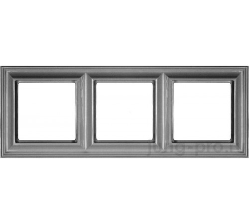 Рамка 3-поста; термопласт; алюминий; Eco Deco  EPD483AL  Jung