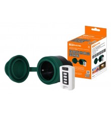 Комплект для беспроводного управления нагр. "Сад" ПУ6-Р3К.1 (Пульт+розетка IP44) "Уютный дом"  SQ1508-0216  TDM