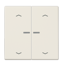 Клавиша для KNX кнопки, 2 группы, с окошком и символами"стрелки"; дюропласт; слоновая кость  LS102KO5P  Jung