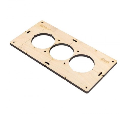 Шаблон для подрозетников c 3 отв. диам. 68 мм EKF Expert  sh-d68-3  EKF
