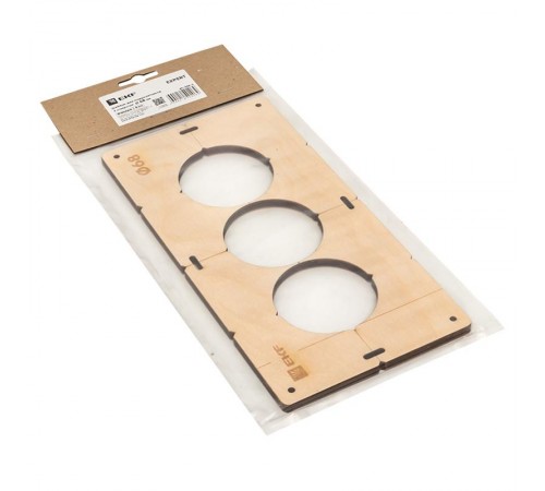 Шаблон для подрозетников c 3 отв. диам. 68 мм EKF Expert  sh-d68-3  EKF