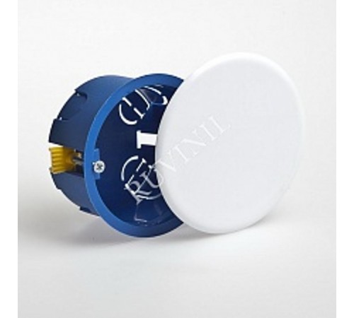 Коробка распределительная с/у 80х45 пластиковые лапки, с крышкой (для полых стен)  10174  Рувинил