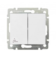 Valena Белый Переключатель 2-клавишный IP44  770098  Legrand