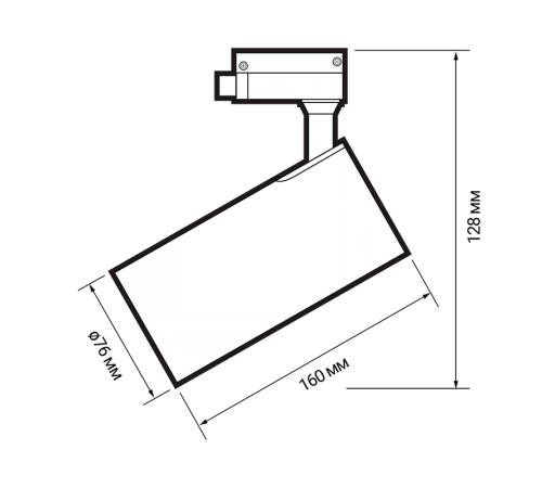 Светильник светодиодный трековый PTR 0732 32w 5000K 24° WH (белый) IP40  .5041271  Jazzway