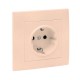 Валенсия розетка 1-местная с/з 16А кремовая с защ. штор. EKF PROxima   EWR16-028-20   EKF