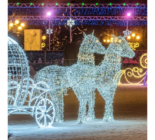 Светодиодная гирлянда ARD-STRING-CLASSIC-10000-CLEAR-100LED-FLASH WHITE (230V, 7W)  025782  Arlight