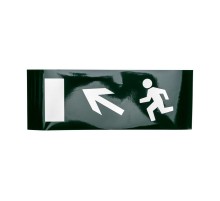 Пиктограмма (наклейка) для аварийного светильника "Направление к эвакуационному выходу налево вверх"  74-0110-1  REXANT