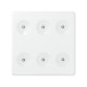 Сенсорный 6-кл выключатель без маркировки, белый  8000661-030  Simon