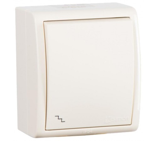 Переключатель (проходной) IP54 10AX 250В цвета слоновая кость S15 Aqua  1594201-031  Simon