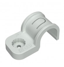 Крепеж-скоба пластиковая d20 мм односторонняя для прямого монтажа атмосферостойкая серая в п/э (10шт/550шт уп/кор)   PR13.0398  Промрукав