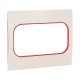 Стокгольм Рамка для розетки 2-местная белая с линией цвета красный PROxima  EYM-G-304-20  EKF