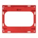 Стокгольм Рамка для розетки 2-местная белая с линией цвета красный PROxima  EYM-G-304-20  EKF