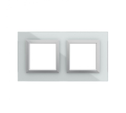 Рамка из натурального стекла, "Avanti", светло-серая, 4 модуля  4404824  DKC