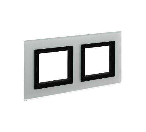 Рамка из натурального стекла, "Avanti", светло-серая, 4 модуля  4404824  DKC