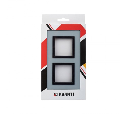 Рамка из натурального стекла, "Avanti", светло-серая, 4 модуля  4404824  DKC