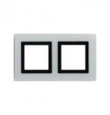 Рамка из натурального стекла, "Avanti", светло-серая, 4 модуля  4404824  DKC