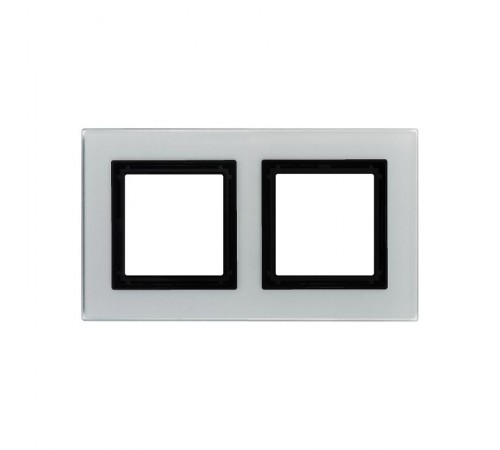 Рамка из натурального стекла, "Avanti", светло-серая, 4 модуля  4404824  DKC