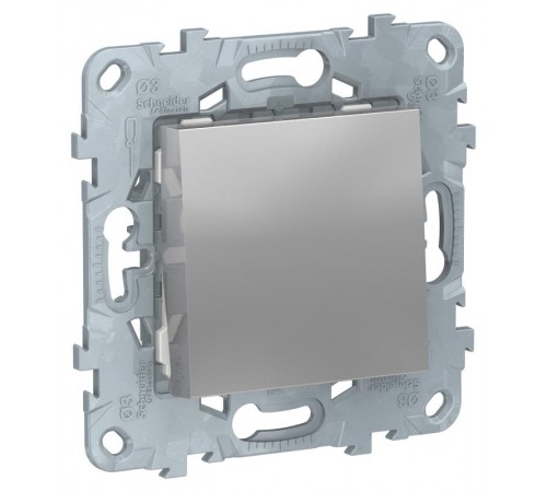 Unica New Алюминий Переключатель 1-клавишный, сх. 6, 10 AX, 250В  NU520330  Schneider Electric