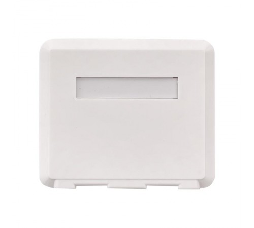 Корпус настенной розетки TERACOM PRO на 2 модуля Keystone со шторками и маркерами белый  TRP-EBOX-2KSTN-WH  EKF