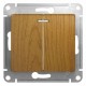 Glossa Дерево Дуб Выключатель 2-клавишный с подсветкой, сх.5а  GSL000553  SE