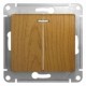 Glossa Дерево Дуб Выключатель 2-клавишный с подсветкой, сх.5а  GSL000553  SE