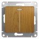 Glossa Дерево Дуб Выключатель 2-клавишный с подсветкой, сх.5а  GSL000553  SE