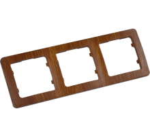 Рамка трёхместная, скрытой установки, цвет дуб  Р403-05  HEGEL