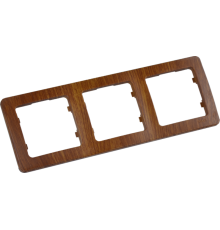 Рамка трёхместная, скрытой установки, цвет дуб  Р403-05  HEGEL