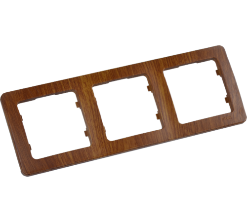 Рамка трёхместная, скрытой установки, цвет дуб  Р403-05  HEGEL