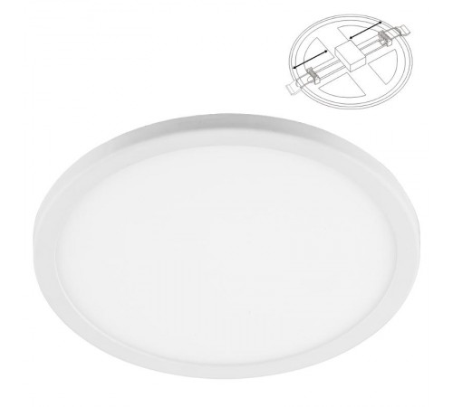 Светильник встраиваемый светодиодный даунлайт с регулир монтажным диам. (до 100мм) 9W, 2700K ,720Lm, белый, AL508  41565  FERON