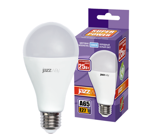 Лампа светодиодная PLED- SP A65 25w E27 5000K 230/50  .5018082A  Jazzway