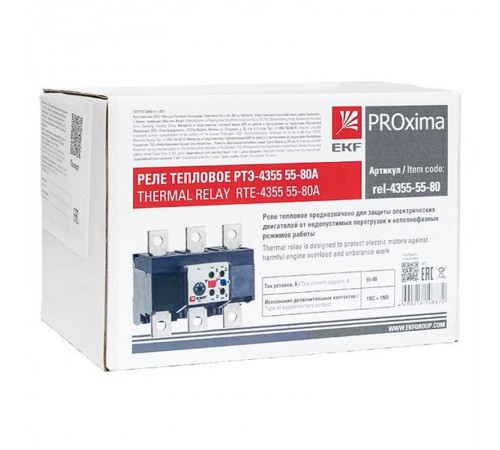 Реле тепловое РТЭ-4355 55-80А EKF PROxima  rel-4355-55-80  EKF