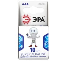 Батарейка щелочная (алкалиновая)  LR03-10BL компактный (80/800/43200) (AAA)   Б0002728  ЭРА