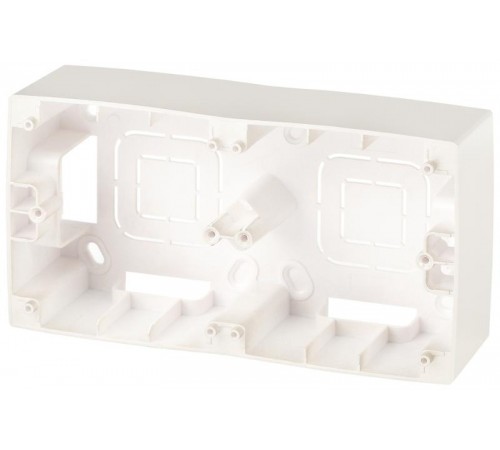 12-6102-15 ЭРА Коробка наклад. монтажа 2 поста, Эра12, перламутр  Б0043179  ЭРА