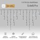 Гирлянда Айсикл (бахрома) светодиодный, 5,6 х 0,9 м, с эффектом мерцания,черный провод "КАУЧУК", 230 В, диоды белые, 240 LED  255-255  NEON-NIGHT