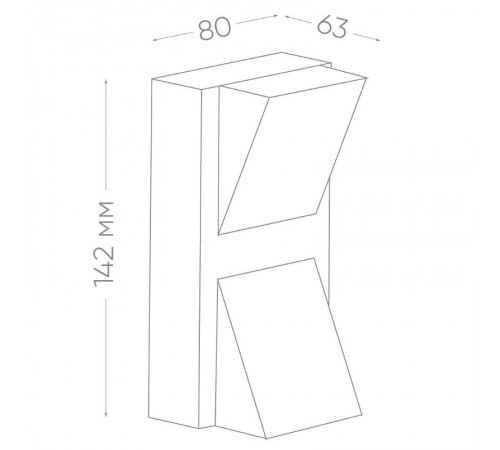 Светильник светодиодный архитектурный уличный DH103, 6W, 400Lm, 4000K, черный  06316  Feron