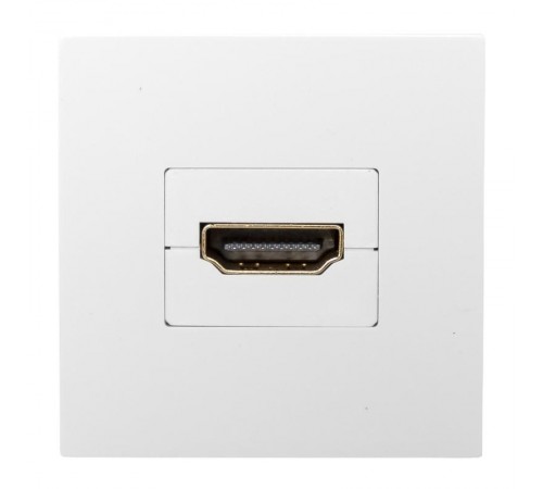 Розетка HDMI, 2 модуля, 1 гнездо, без индикатора, белая E2MR-21HDMI-10EKF