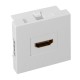 Розетка HDMI, 2 модуля, 1 гнездо, без индикатора, белая E2MR-21HDMI-10EKF