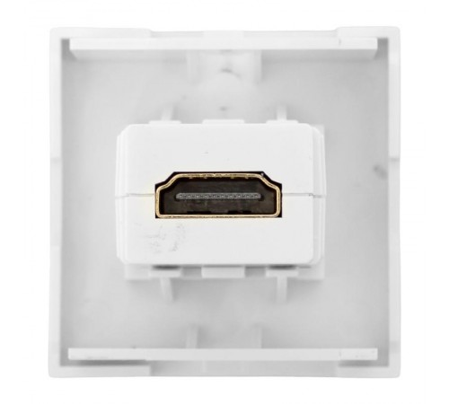 Розетка HDMI, 2 модуля, 1 гнездо, без индикатора, белая E2MR-21HDMI-10EKF
