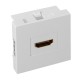 Розетка HDMI, 2 модуля, 1 гнездо, без индикатора, белая E2MR-21HDMI-10EKF