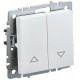 BRITE Выключатель жалюзи 10А ВС10-1-5-БрЖ жемчужный   BR-V15-0-10-K36  IEK