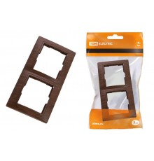 Рамка 2-х постовая горизонтальная "ЭКО" (бук) "Таймыр"  SQ1814-0326  TDM