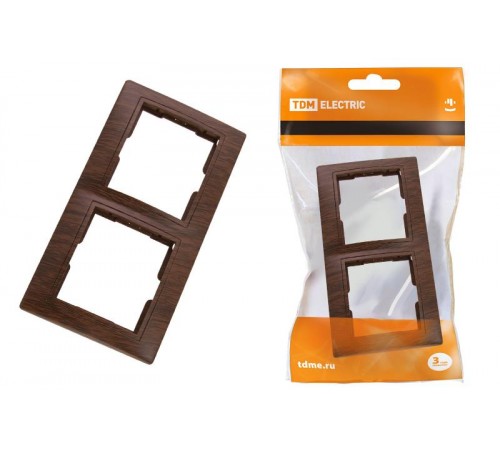 Рамка 2-х постовая горизонтальная "ЭКО" (бук) "Таймыр"  SQ1814-0326  TDM