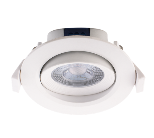 Светильник точечный встраиваемый светодиодный PSP-R 9044 7Вт 4000К белый круг поворот 38 град  5004504  Jazzway