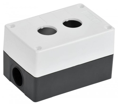 Корпус постов КП102-Р для кнопок 2 места белый  BKP10-2-K01-R  IEK