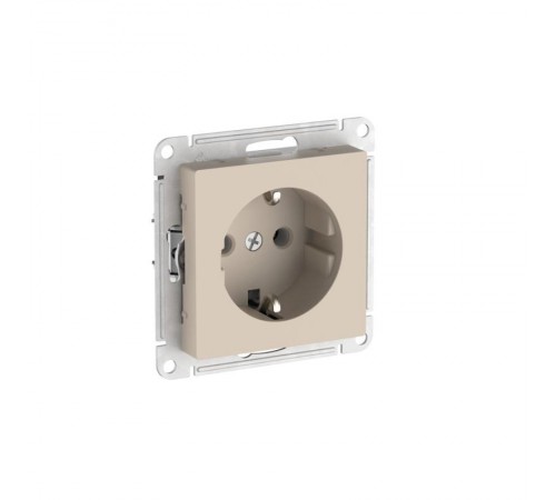 AtlasDesign Песочный Розетка с заземлением, 16А, механизм, быстрозажимные клеммы  ATN001243S  SE