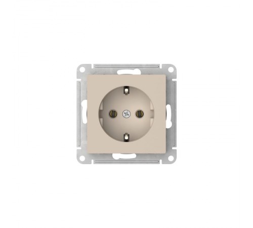 AtlasDesign Песочный Розетка с заземлением, 16А, механизм, быстрозажимные клеммы  ATN001243S  SE